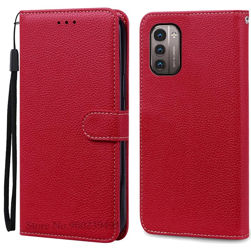 

Для Nokia G21 чехол Nokia G11 кожаный чехол-кошелек флип для Nokia G21 чехол G11 чехол для телефона книжка чехол Coque Fundas Bumper For Nokia G21 (G11) темно-красного