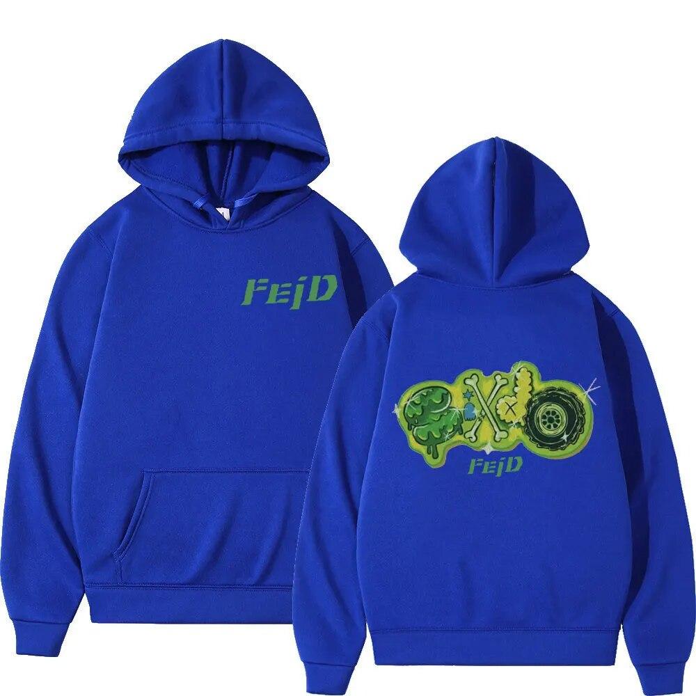 2023 Feid Ferxxo Tour Print Hoodie Autumn Winter Hip Hop Vintage Oversized Sweatshirts Unisex Women Fashion Casual Fleece Hoodies