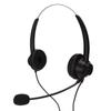 Telephone Headset 2.5mm Plug Noise Reduction Binaural Wired Call Center Headphone with Mic for Home