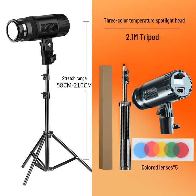Ou Guo Lan E27 LED Focus Spotlight with Dual Color Temp & Tripod Set