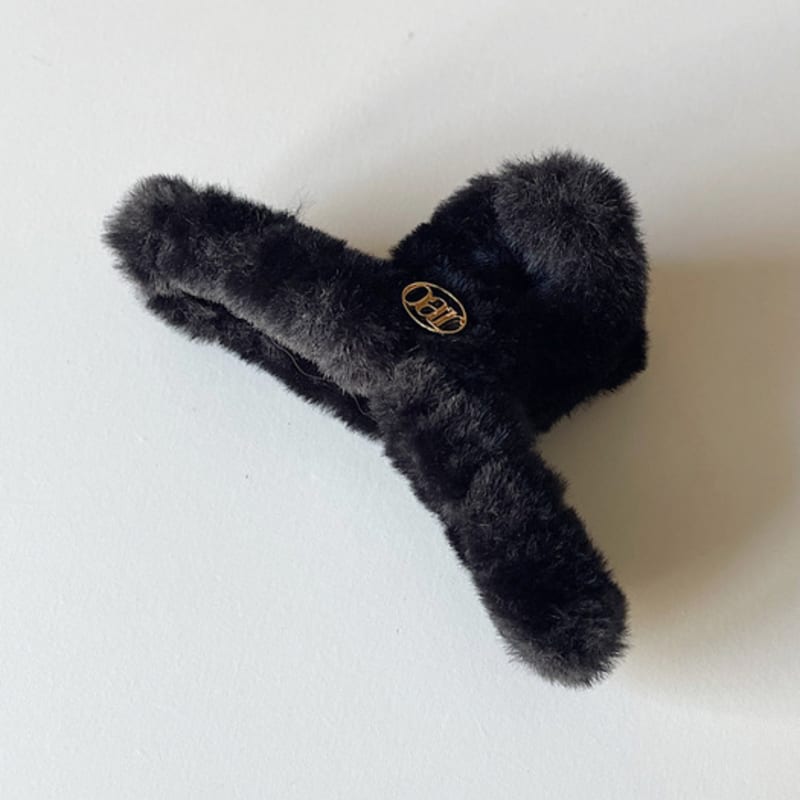 oar Fur Hair Barrette [Black]