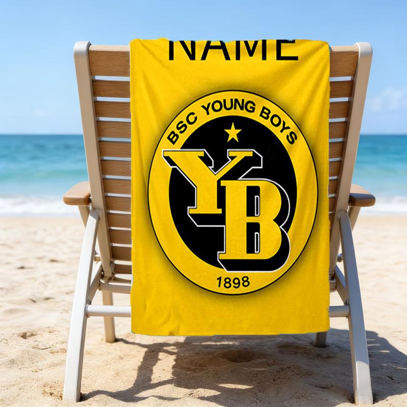 1pc Football35 Beach Towel with Custom Name, Beach/Swimming/Bath/Picnic/Camping Towel, Suitable for Seaside Beaches