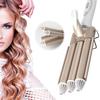 New Home Use Three Barrel Ceramic Ionic Big Wave Automatic Lcd Curling Iron 3 Barrel Curling Iron Hair Curler