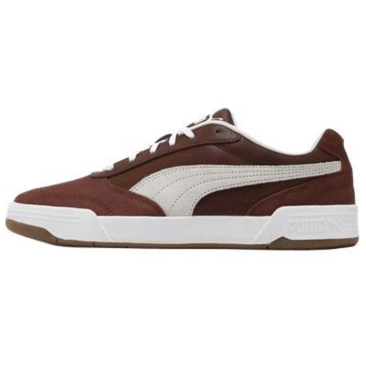 Puma C-Skate Comfortable Versatile Low-Top Skate Shoes Men Sneakers Brown White 403145-03