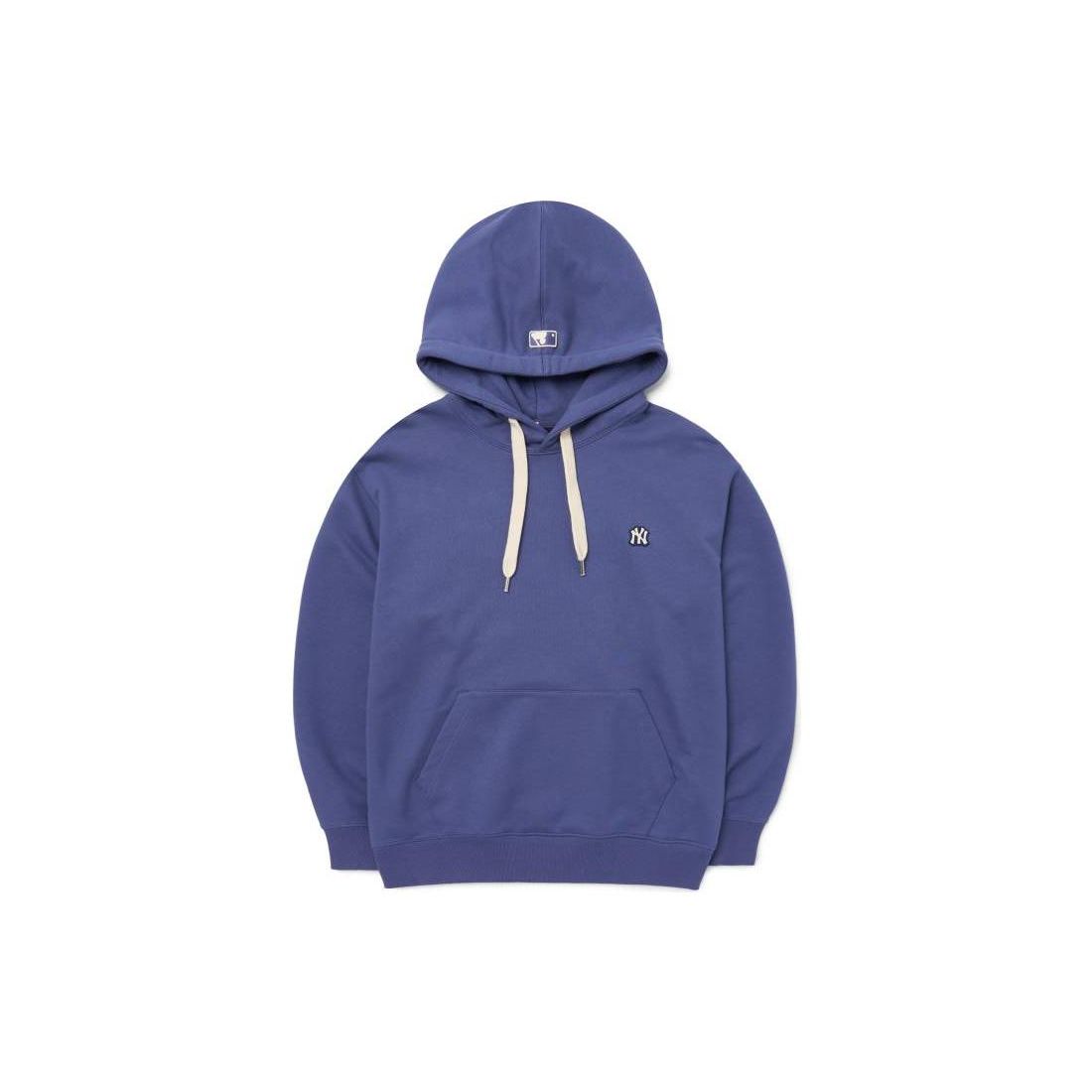 Sweat à capuche MLB Basic Logo Lettre Unie Manches Longues Sweatshirt à Capuche Unisexe Bleu Foncé 3AHDB0124-50NYL S
