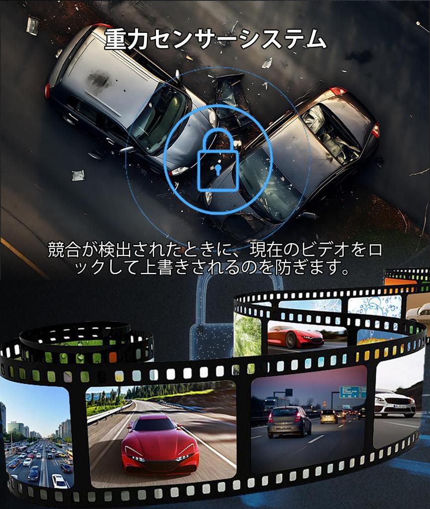 DWCQRTM Dash Camera, Front and Rear Camera, 1440P, Small Dash Camera, 1.47-inch LCD Screen,