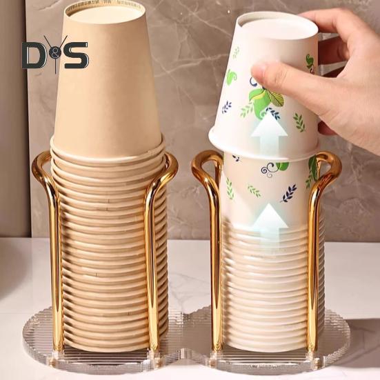 Wohnzimmer Einwegbecherspender Lagerregal Getränkehalter Arbeitsplatten-Organizer für Home Office Cafe