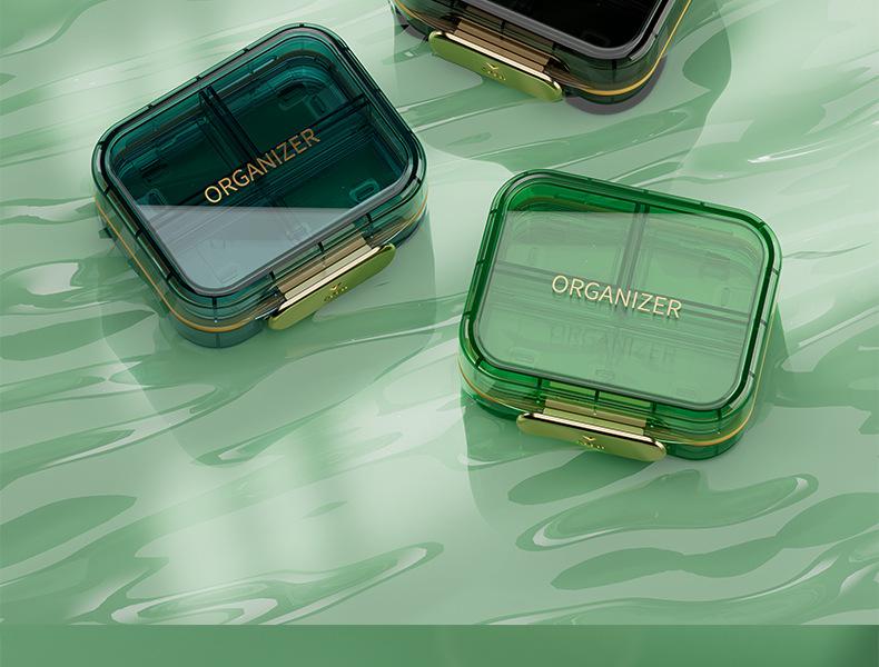 Portable Moisture-Proof Medicine Box: Light-Proof, Multi-Compartment, Weekly Organizer