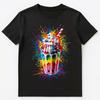 Colorful Paint Splash Milkshake Art Graphic Unisex T-Shirt