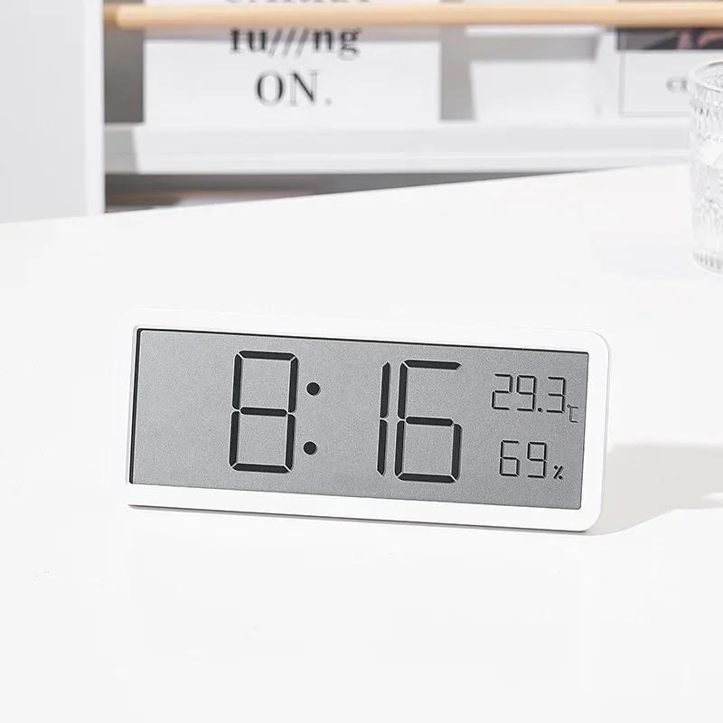 Screen Digital Wall Clock Time Temperature Humidity Display Electronic Clock Hanging Desktop Digital Home Decor Items Decoratio