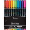 Tombow Highlighter Fluorescent Coat 80 Single 10 Pen, (Strong Tip! Polymer-Coated Core), Type, Colors, WA-SC10C