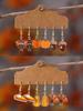 1piece Thanksgiving Turkey Pumpkin Earring set 1 pair of holiday party costumes