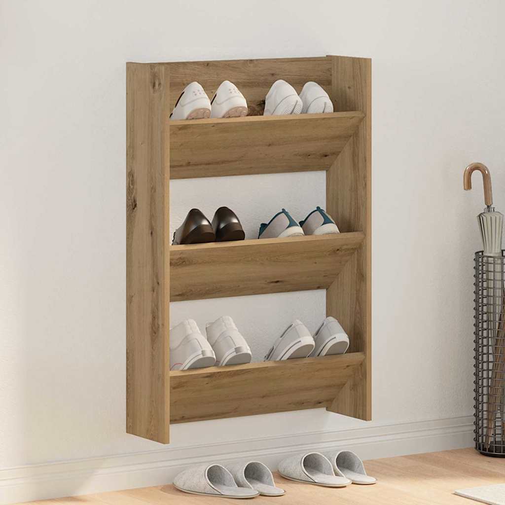 Shoe Cabinet Artisan Oak 60 x 18 x 90 cm Particleboard
