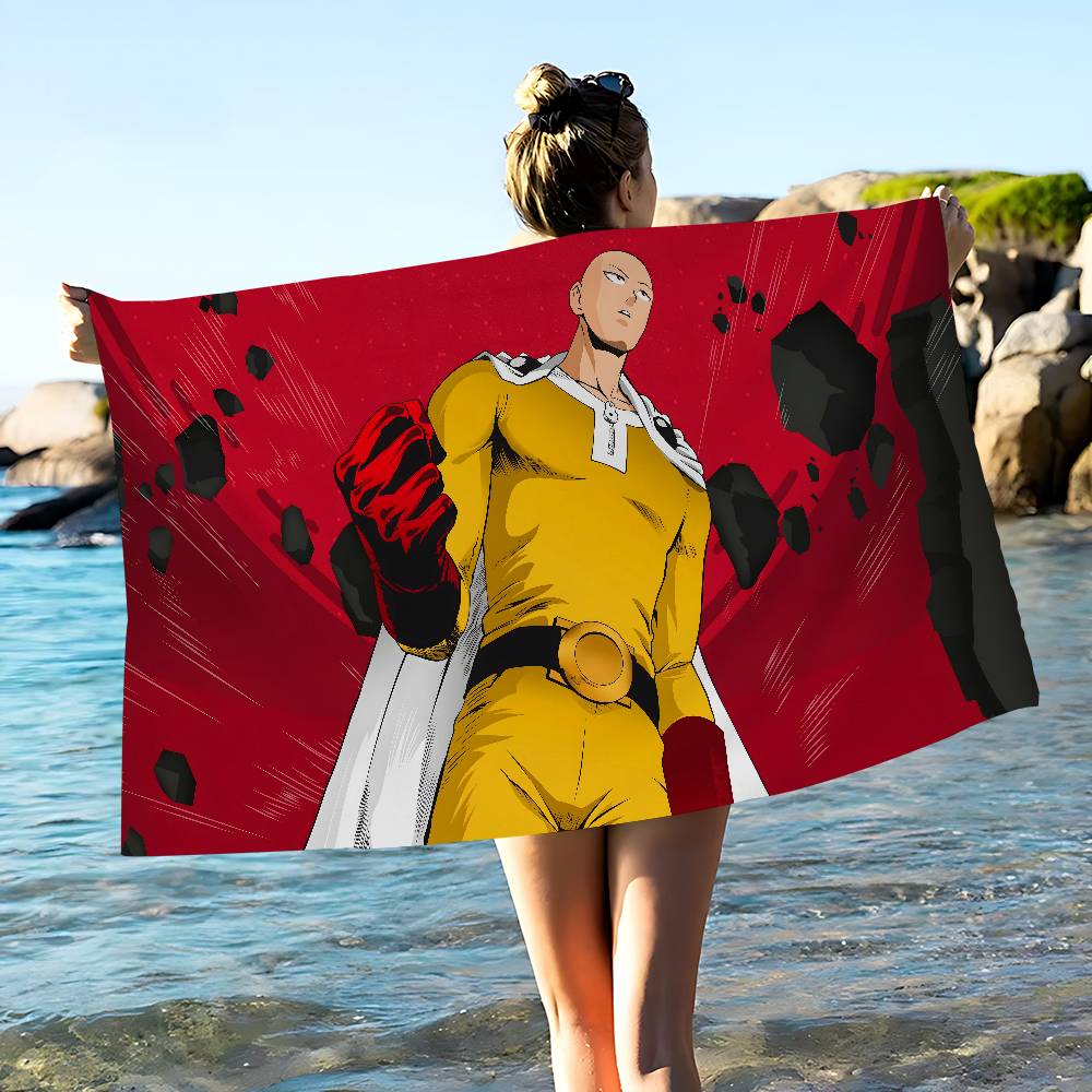 One-PunchS Man Anime Microfiber Beach Towel Absorbent Quick dry Soft Yoga Swimming Resort Mountain Climbing Towel