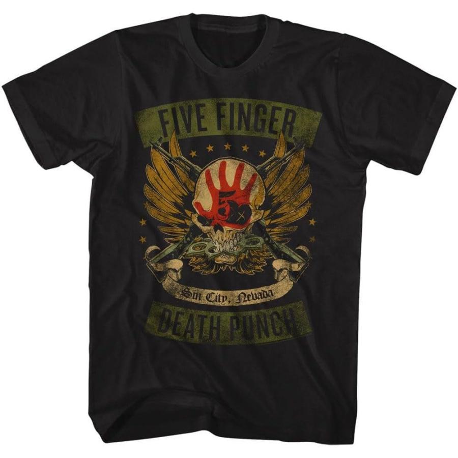 Five Finger Death Punch - Mens Winged Skull Short Sleeve T-Shirt XXXXXL разноцветный