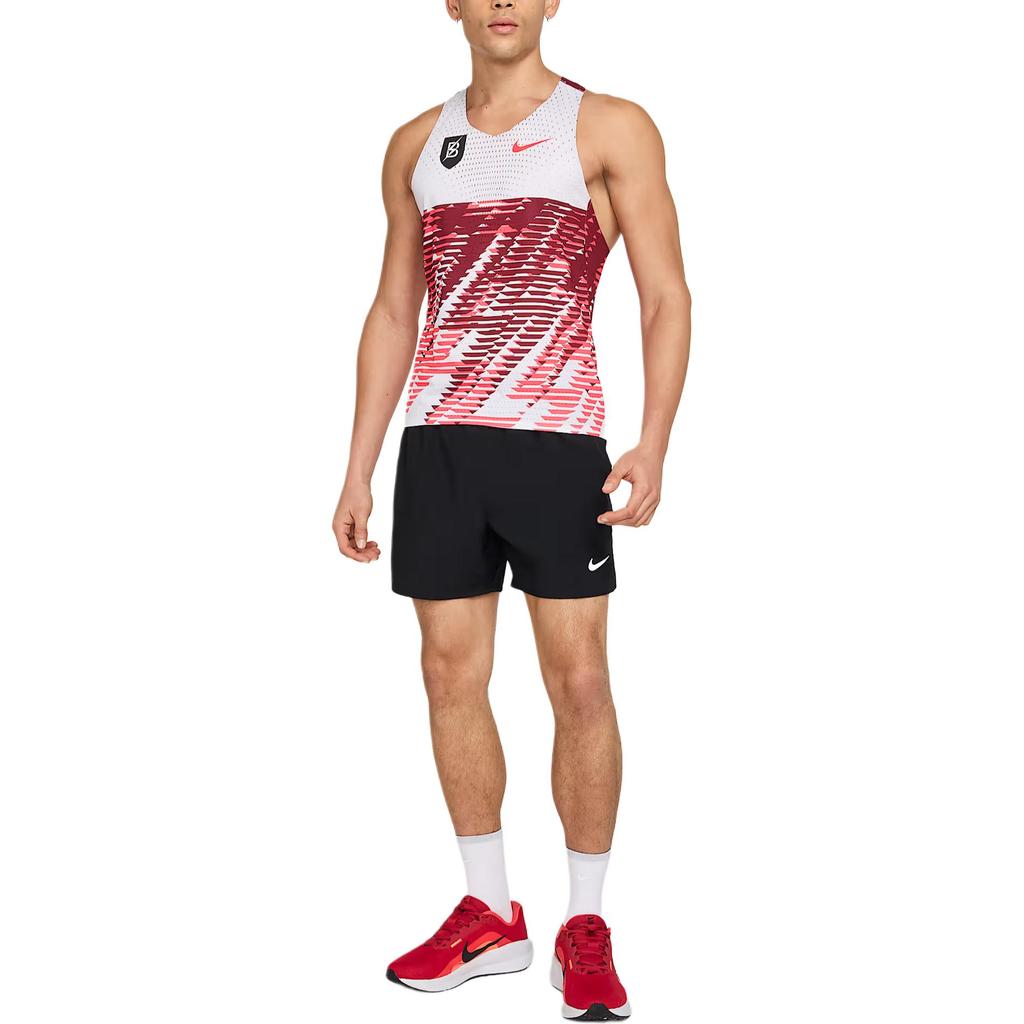 Nike Aeroswift Btc Dri-Fit Adv Laufen Slim Fit Schnelltrocknend Kühlweste Herren Tops Weiß Team-Rot Leuchtend-Rot HF6616-100
