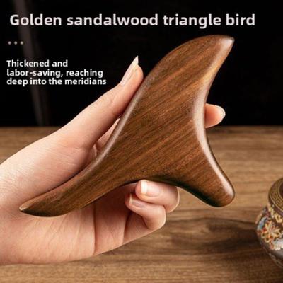 Triangular Sparrow Meridian Stick, Triangular Sparrow Massage Cone, Acupoint Tapping, Gua Sha Massage, Wooden Massager, Meridian Stick