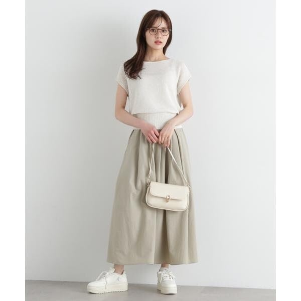 Proportion Body Dressing Lame Loose Knit Ecru Women's Sweater,