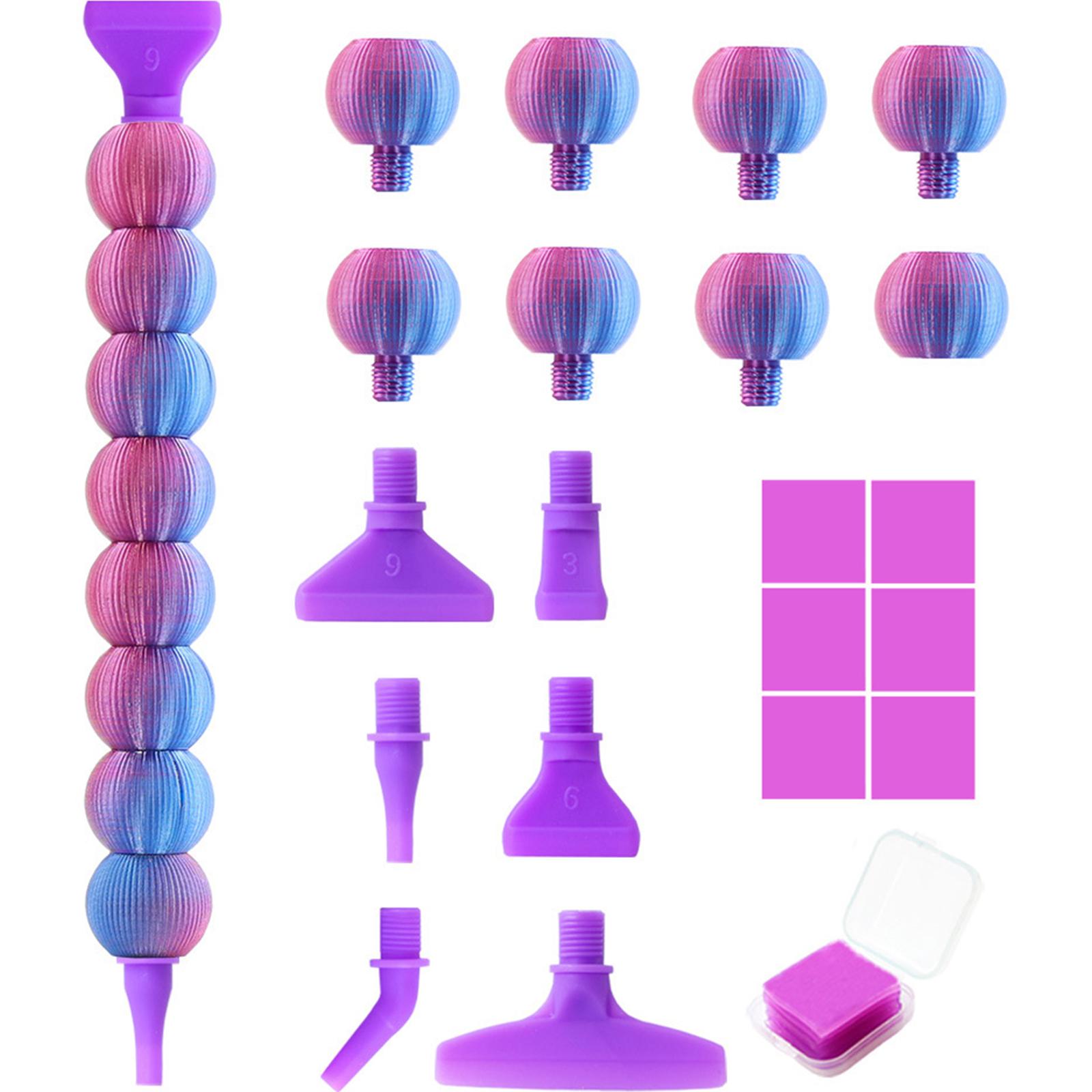 5D Diamond Painting Pen Kit with Clay and Various Tips Diamond Painting Art Drill Bead Dot Pen Kit 5D Diamond Painting Tools