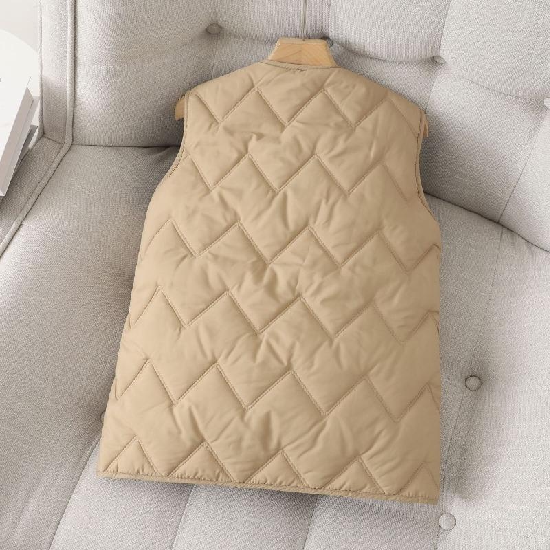 Winter Women Vest Cotton Lightweight Warm Slim Casual Outerwear Jacket