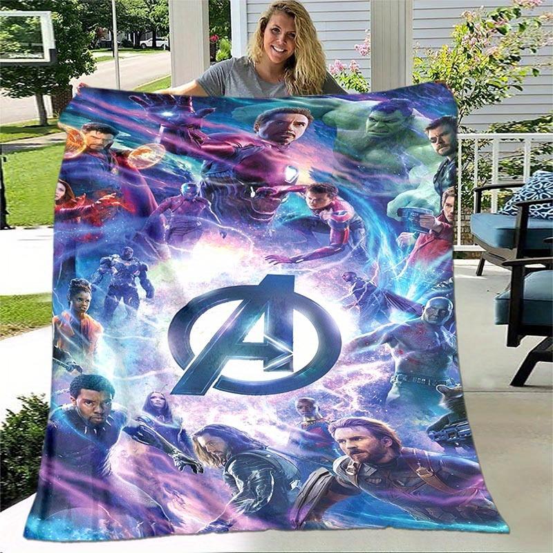 1pc Avengers Printing Blanket - Soft, All-Season Throw for Living Room, Bedroom,Personalized Gift with Adorable Cartoon Design