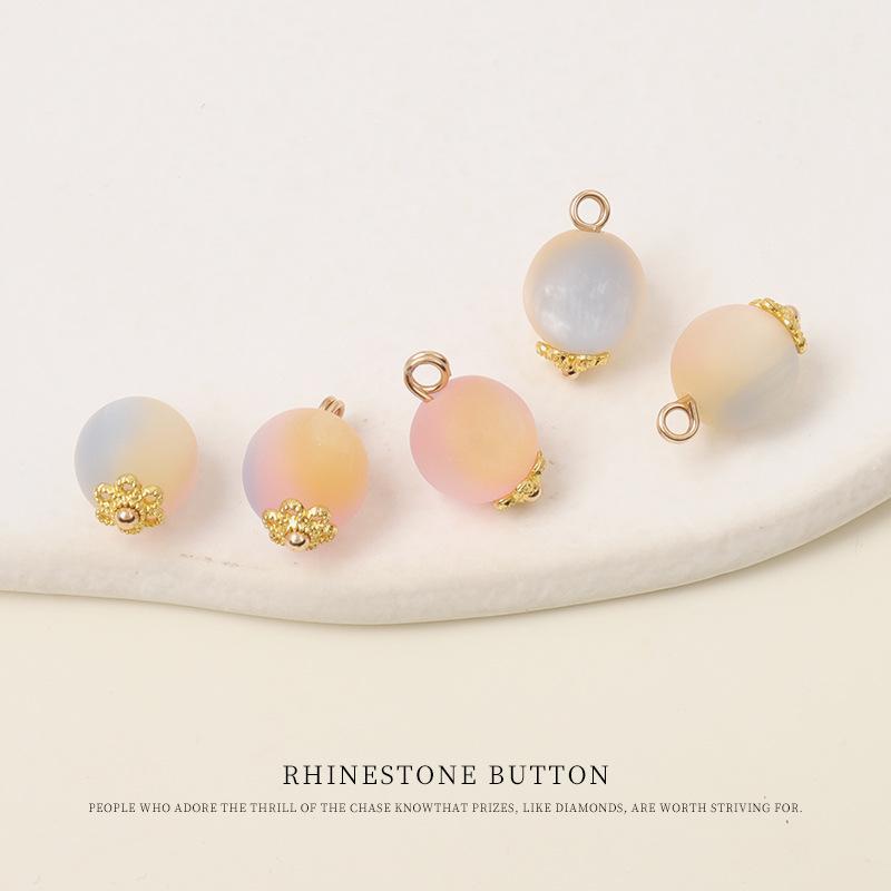 5pcs Flower Tray Gradually Change Color Buttons Chinese Style Tang Style Cheongsam Hanfu Button Shirt Cardigan Sweater Round Bead Buttons