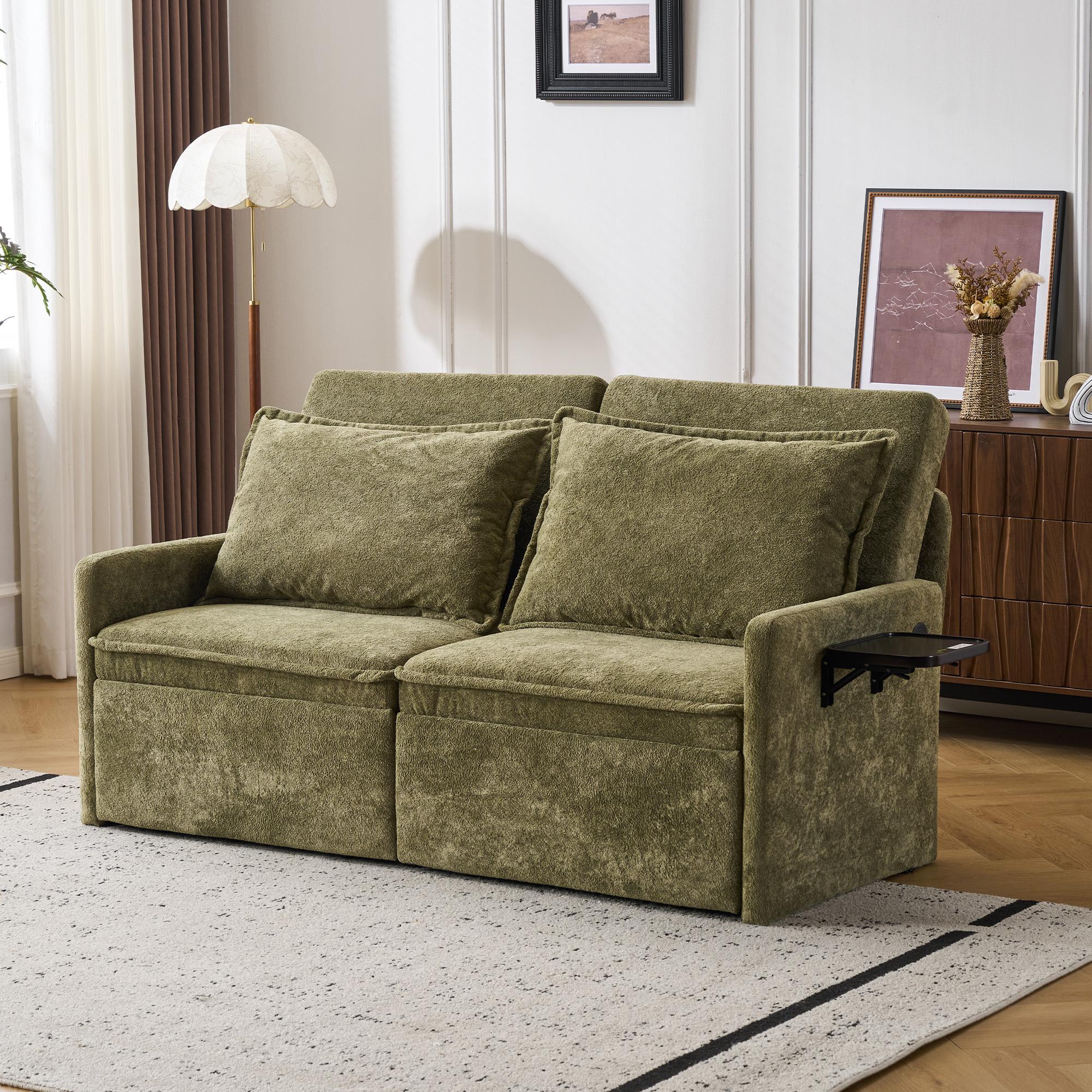 Sleep Sofa with Cushions and USB