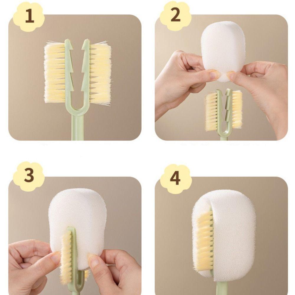 Convenient Baby Bottle Cleaner Brush Multipurpose Silicone Bottle Brush  Travel