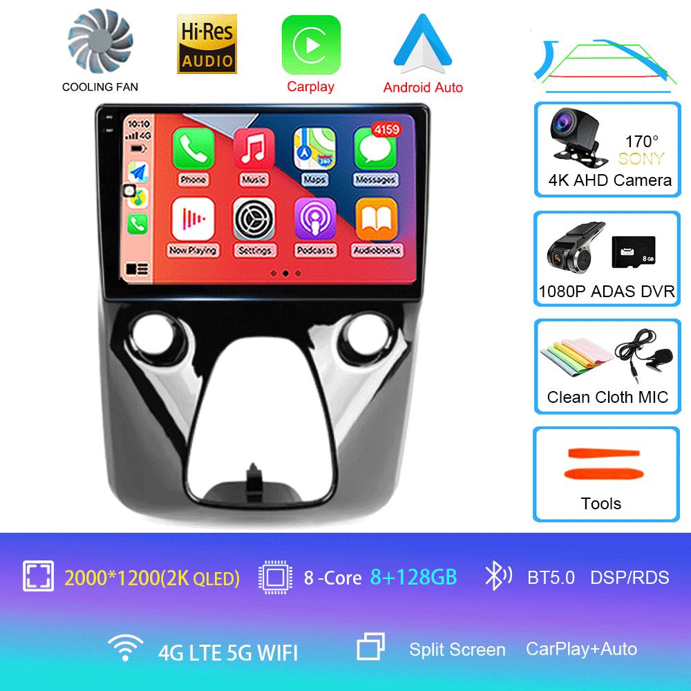 Android 14 Car Radio For Peugeot 108 For Toyota Aygo B40 2014-2021 Multimedia Video Player Navigation Stereo GPS 2din 2 Din DSP