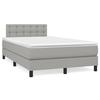 3140361 vidaXL Lit à sommier tapissier avec matelas Gris clair 120x200cm Tissu