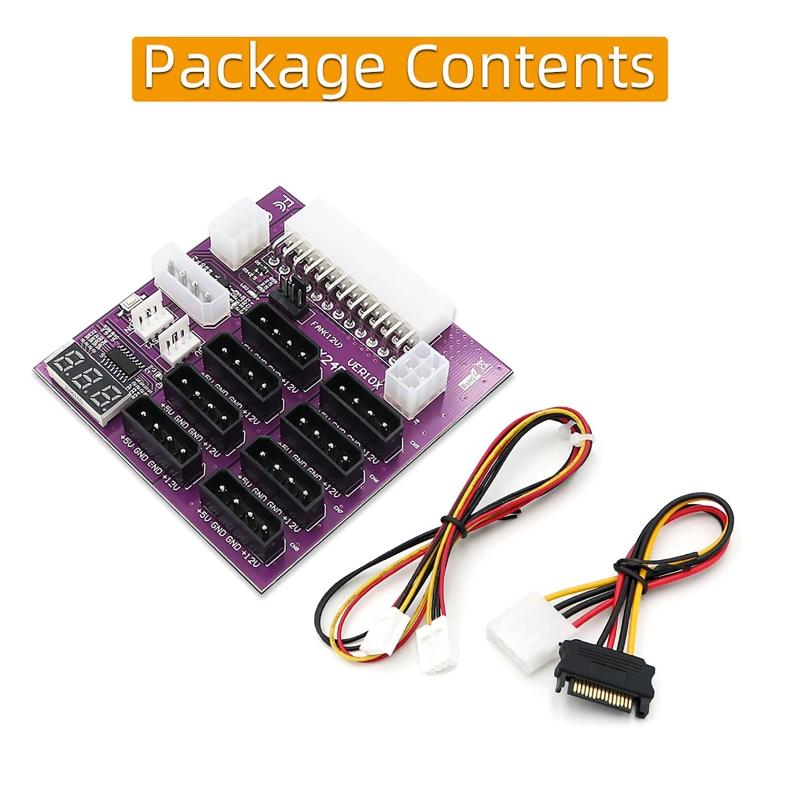 Server  Power Conversion Board 2 Ports  6pin Adapter Card 12V Graphics Power Supply Board for  Mining