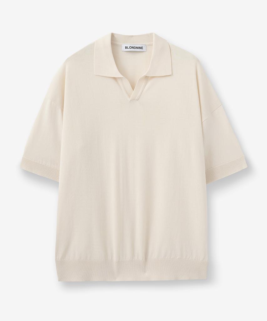 BLOND9 [Cool Viscose] Soft Open Collar Knit ( 9 Colors )