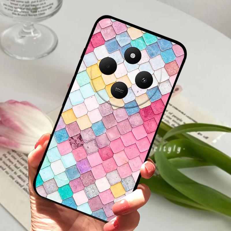 For Redmi 14R 5G Case 14 R Shockproof Silicone TPU Balck Matte Phone Cover For Xiaomi Poco C75 4G C 75 Protective Bumper Fundas