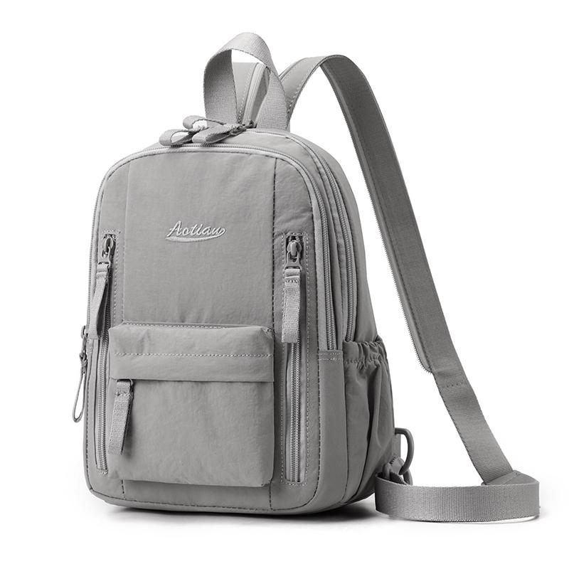 Multi-functional Chest Bag Solid Color Women's Backpack Multi-layer Men's Crossbody Bag