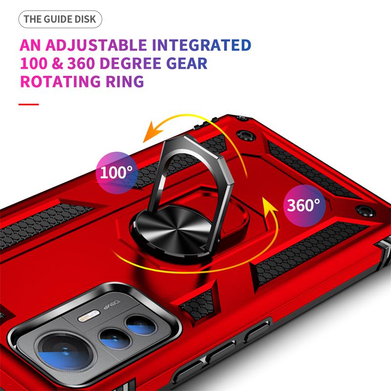 For Xiaomi 12 Lite Case Shockproof Magnetic Car Holder Armor Phone Cases for Xiomi Xaomi Xiami Mi 12 Light 12Lite 5G Back Cover