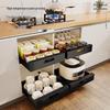 Kitchen Cabinet Pull-Out Storage Drawer Rack
