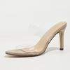 Design Women High Heels Sandals Fashion Transparent PVC Open Toe Stiletto Summer Elegant Party Shoes for Lady Size 35-42