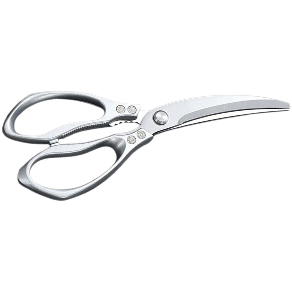 Stainless Steel Kitchen Scissor Multi-Functional Poultry Barbecue Meat Cutting Ergonomic Design Easy Clean Home Hotel серебряный