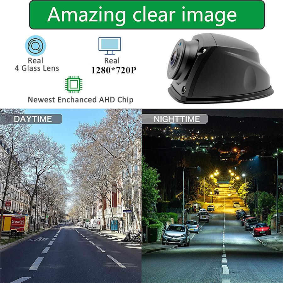 AHD 720P Side View Camera For Truck Trailer RV Bus Reversing Parking Waterproof