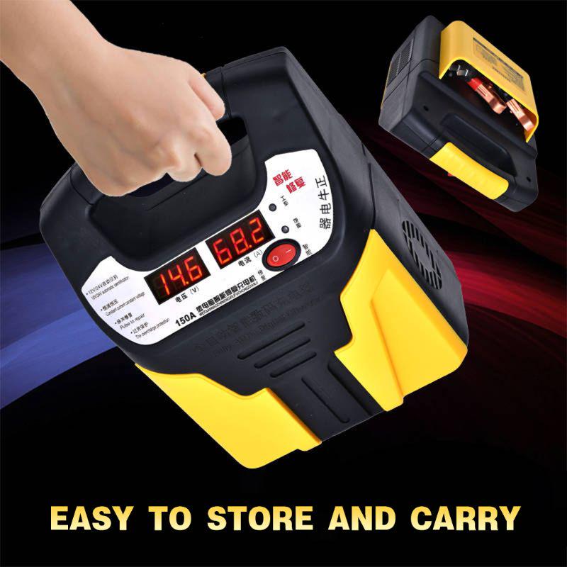 12V/24V Car Battery Charger Intelligent Pulse Repair Jump Starter Booster