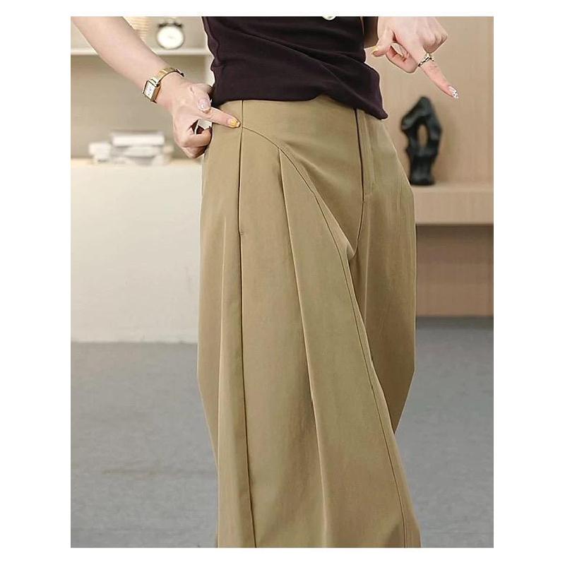 2026 New High-End Wide-Leg Pants Casual Pants for Women Straight-Leg Fashionable Versatile Loose Long Pants
