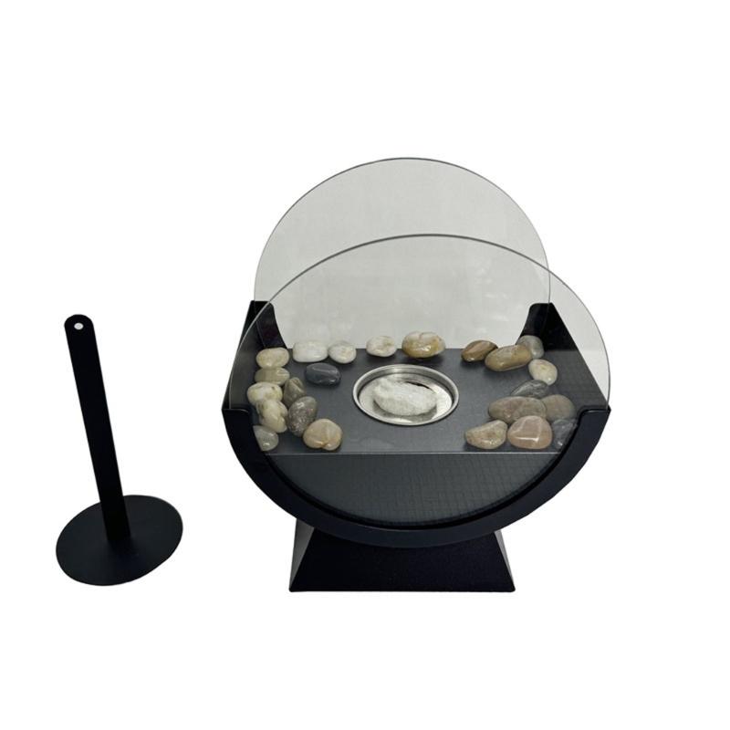 

Modern Flame Burning Fireplaces Energy Efficient Heating Appliance Alcohols Fireplaces Heater Home Desktop Decoration 1 білий