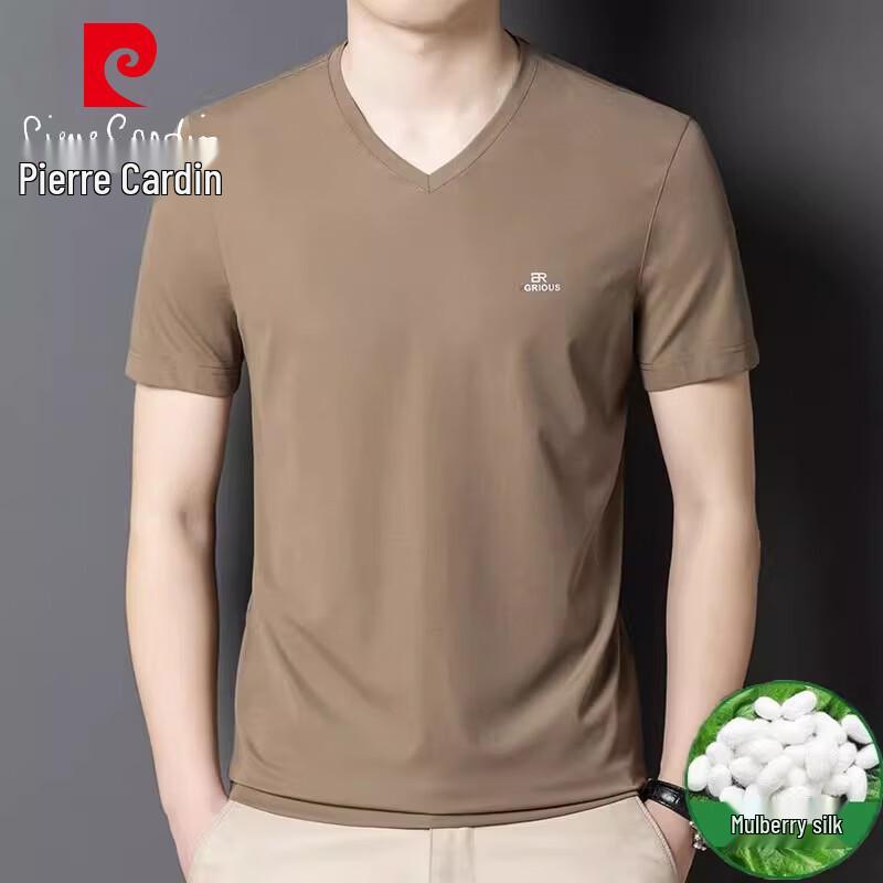 

Pierre Cardin Men s Summer V-Neck Ice Silk T-Shirt 56