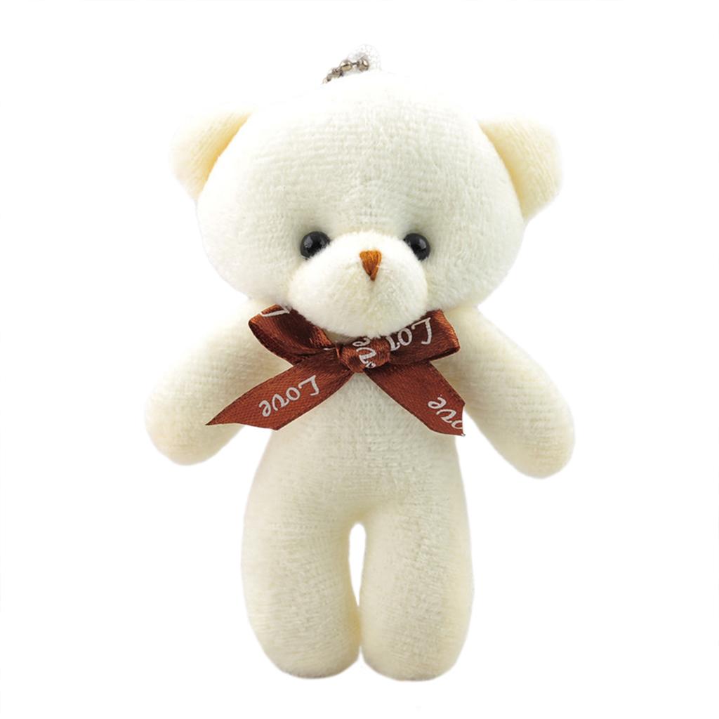 5.1inch Bear Plush Doll Soft Stuffed Animal Plushies Keychain Pendant Cute Bear Plush Toys For Gifts Keychain Backpack Decoration