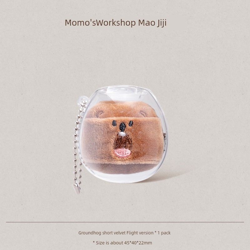 In Stock Cute! Mao Jiji Animal Series Powder Puff Momo s Workshop Capabala Face Powder Marmot Short Plush Flight Edition