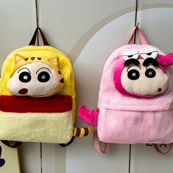Crayon Cartoon Shinchan Doll Backpack Fluffy Kid Backpack For School And Outings
