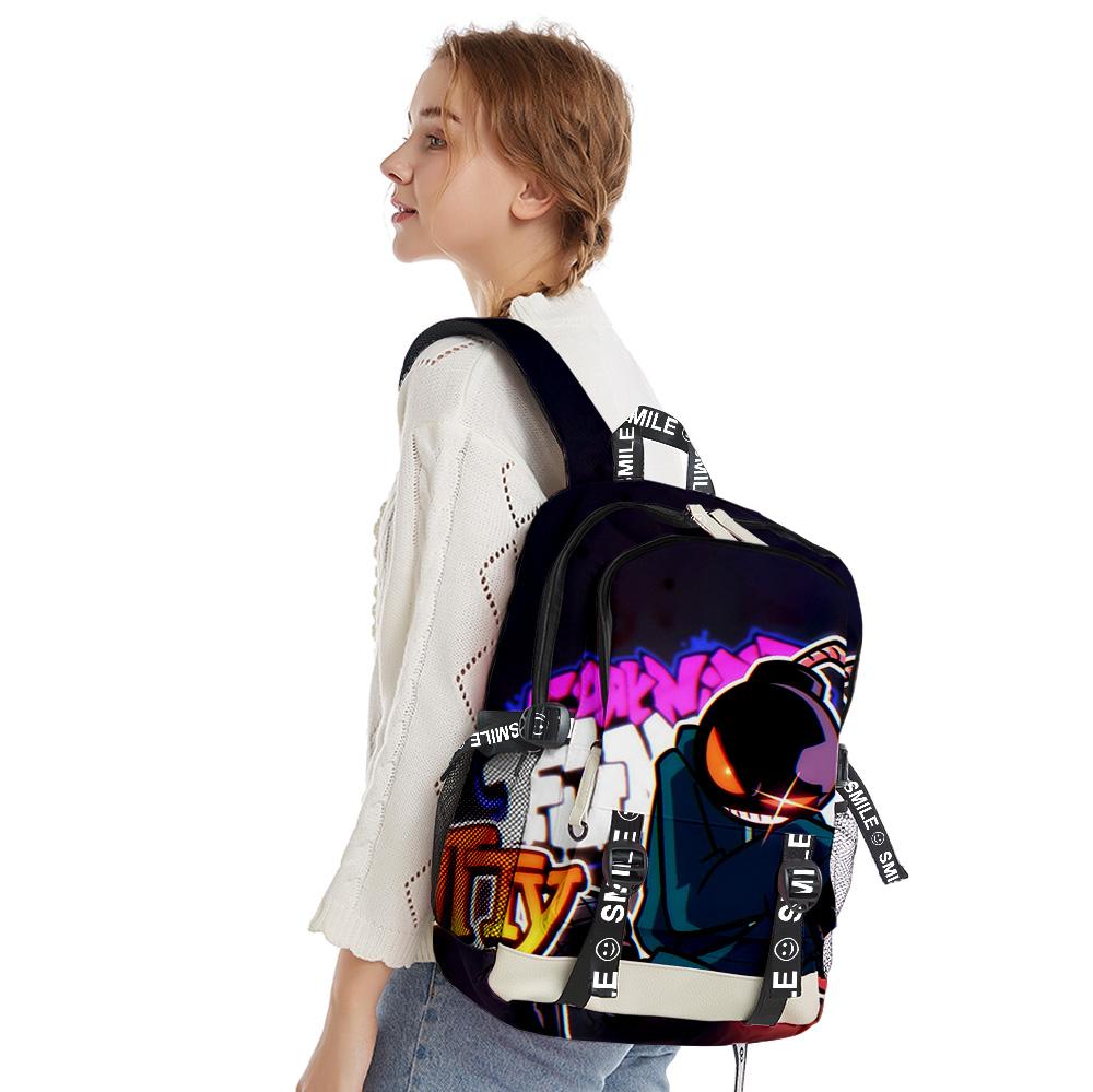 Cartoon Youthful School Bags Unisex Friday Night Funkin Travel Bags 3D Print Oxford Waterproof Notebook multifunction Backpacks