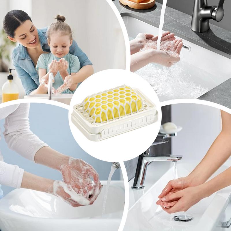 High Quality High Elasticity Mesh Soap Lather Box Multi-Purpose Draining Dish Soap  Storage Box home Bathroom Accessories