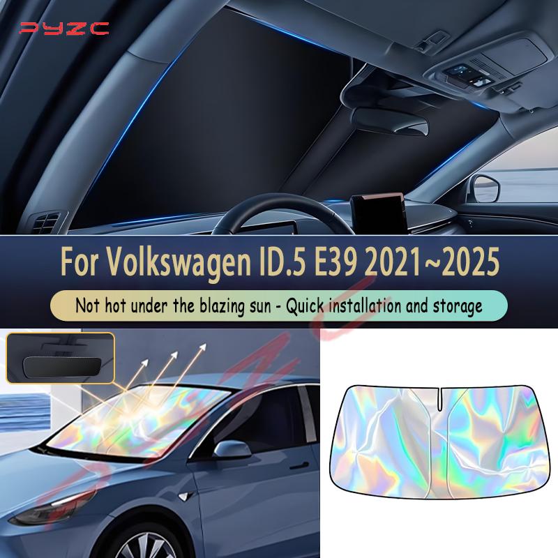 Auto Parts For Volkswagen ID.5 E39 ~2025 Car Front Window Sun Visor Blocks UV Refletive Parasol Sunshade Protector Cover