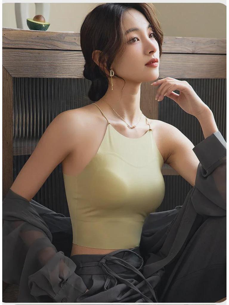 Seamless Women's Summer Yoga Camisole: Sexy Back, Anti-Exposure, Sports Tube Top